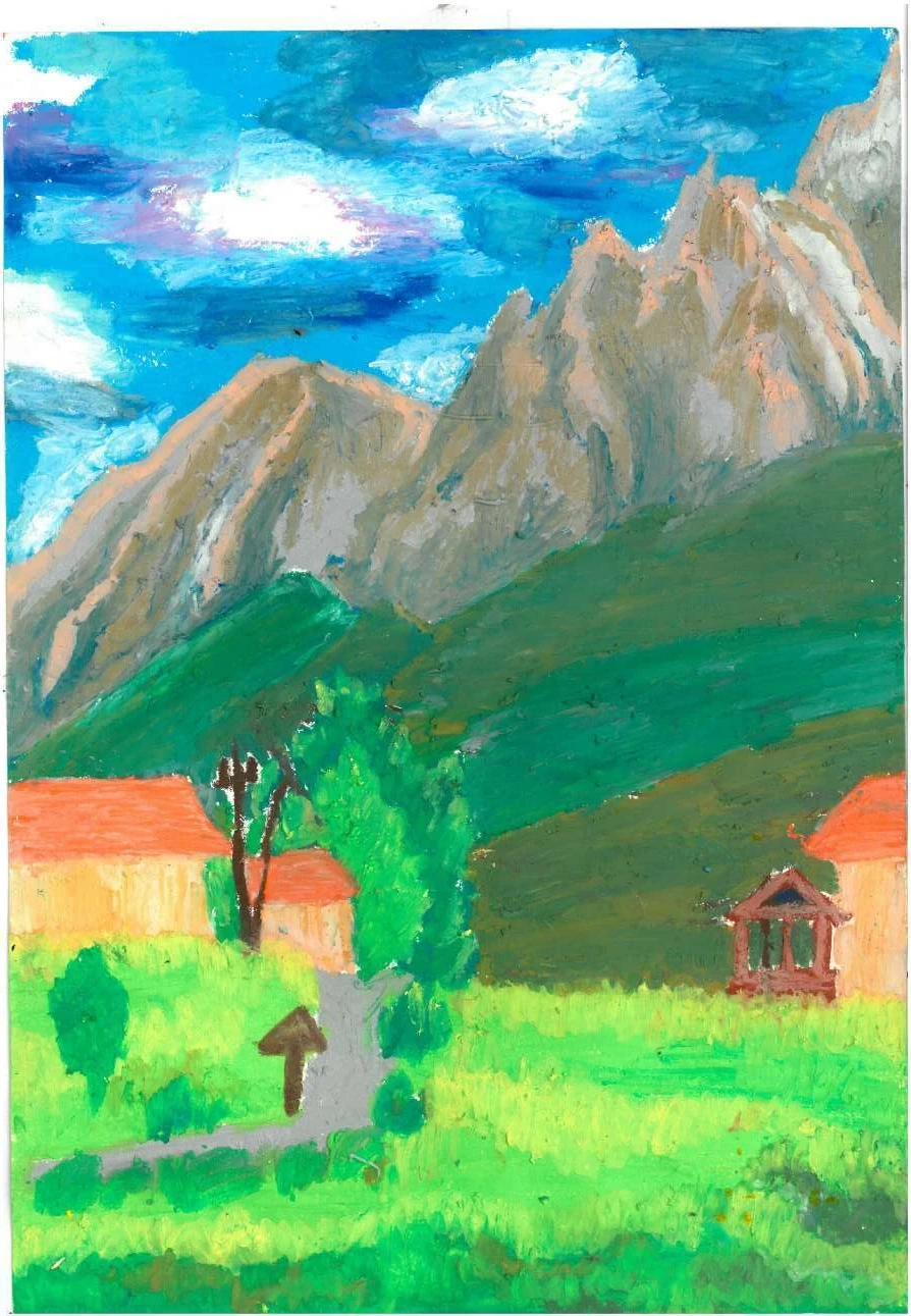 Hometown Hill · Oil on Stick · 2022 · 270 × 390 mm